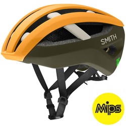 Kask rowerowy szosowy SMITH Network MIPS ® |  AEROcore /  KOROYD ® | ROAD / GRAVEL | matte sunrise / forest / bone