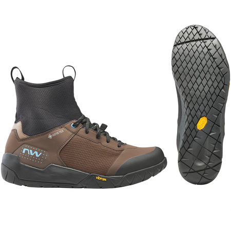 NORTHWAVE Multicross MID GTX Bike Shoes | VIBRAM ® | GORE-TEX ® | MTB / ENDURO / ADVENTURE | FLAT | black / brown