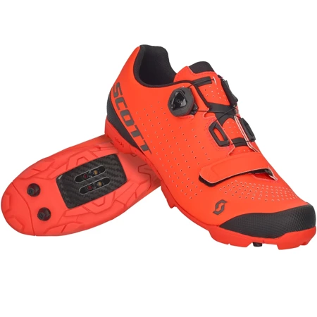 SCOTT MTB Vertec BOA Bike Shoes | CARBON | neon orange / black