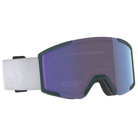 SCOTT Shield LS Neon Red / Aruba Green | ski / snowboard goggle | AMPLIFIER | Nofog™ | ENHANCER | LIGHT SENSITIVE BLUE CHROME lens S2-S4 (VLT 3-43%)