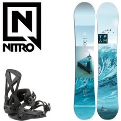 SET NITRO 2021: snowboard Team Exposure CAMBER WIDE + Phantom Carver Ultra Black bindings