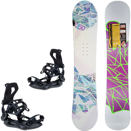 WOMEN'S SET: 5150 Cypress ROCKER snowboard 140cm + RAGE / SP FT360 | FASTEC bindings s. S