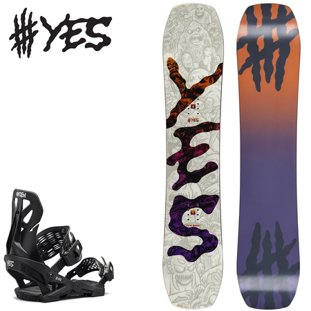 YES x LOBSTER x NOW | KIDS SET 2025 | First Basic kid's snowboard 127cm + NX-GEN  kids bindings s. S