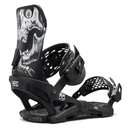 YES x NOW x LOBSTER Select KOWALCHUK snowboard bindings 2025 | SkateTech ® | black