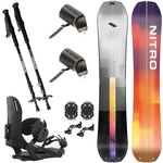 SET 2024: NITRO Team Split & Peak by KOHLA + UNION Charger + CARBON Telescopic | splitboard & skins + bindings + poles | 159cm