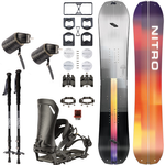 SET NITRO 2024: splitboard & skins / NITRO Team Split & Peak by KOHLA + binding Vertical ST x SPARK R&D  + pucks  + poles CARBON Telescopic | 159cm