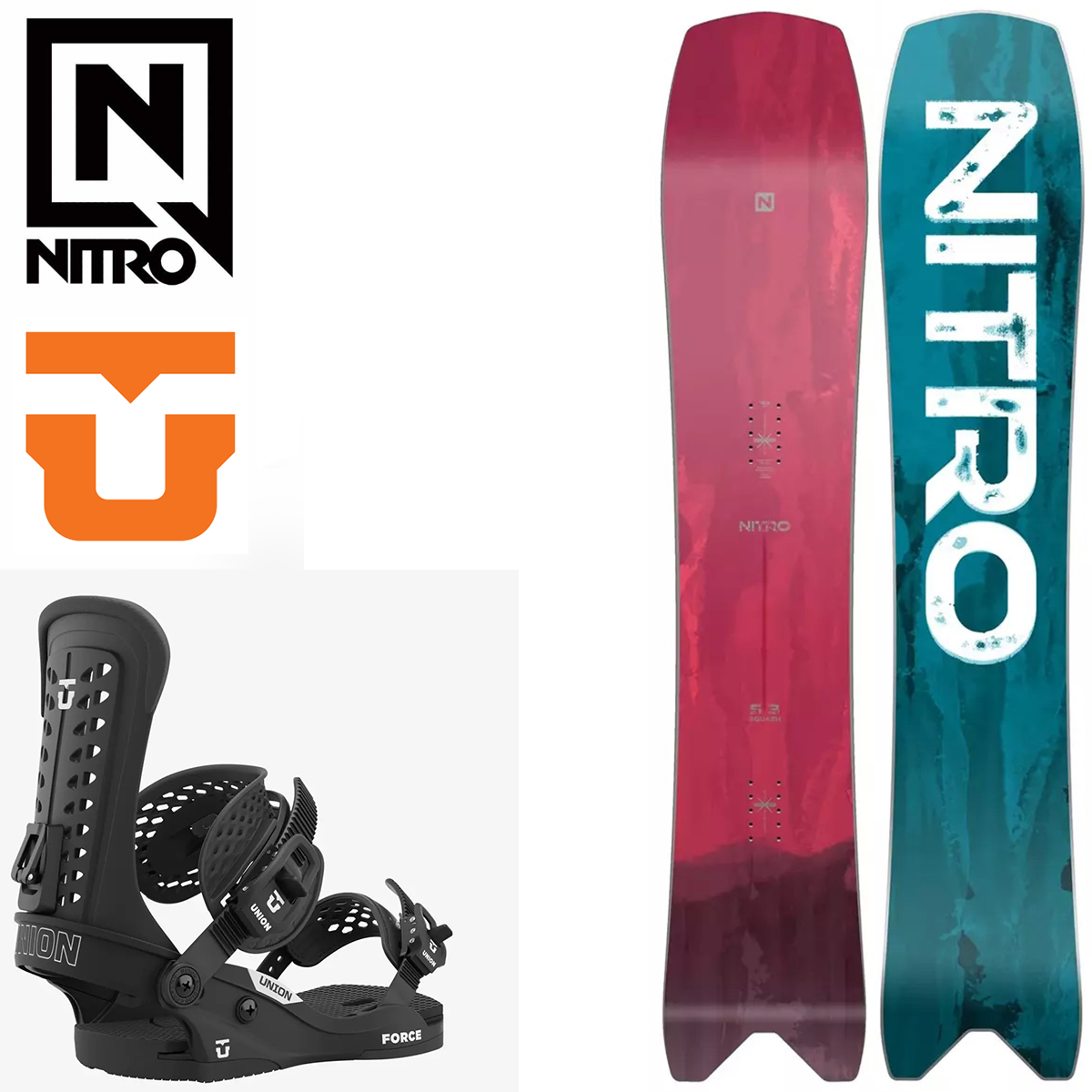 Set CARVE / POWDER 2021 & 2023: NITRO Squash + UNION Force black