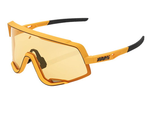 100% Glendale Soft Tact Mustard Bike Glasses | YELLOW lens LT 68% + BASE GREY lens 15% | 2 LENSES