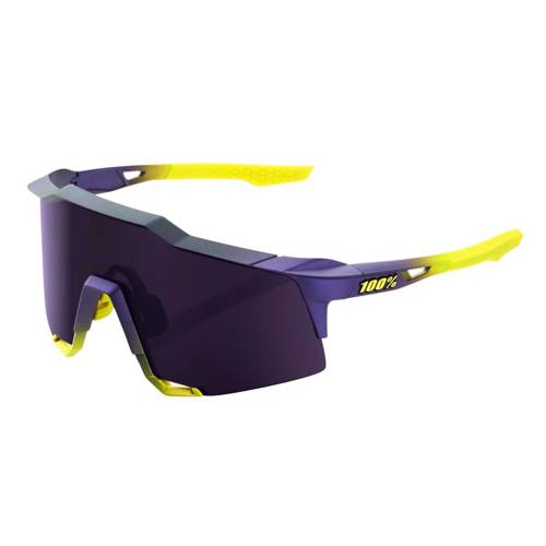 100% SpeedCraft | cycling sunglasses | Glasses Matte Metallic Digital Brights | DARK PURPLE lens LT 12% + CLEAR lens LT 93% | 2 LENSES