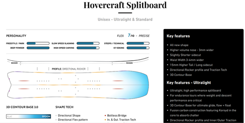 2025 | splitboard + skins / JONES Hovercraft 3D 2.0 + POMOCA Pre-Cut Nomad | THE EVOLVED BACKCOUNTRY RACER!