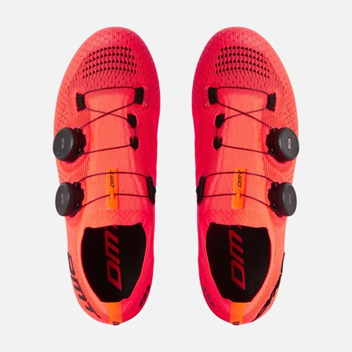 Buty rowerowe szosowe DMT KR0 | 2 x BOA | CARBON | coral /black