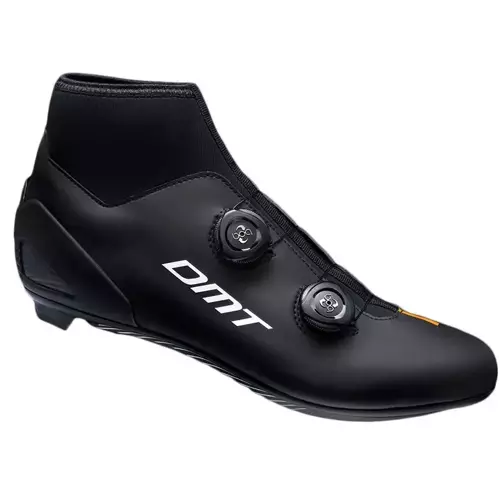 DMT DW1 Road Cycling Shoes | Waterproof | 2 x BOA | CARBON | 235g | black / white /orange / clear