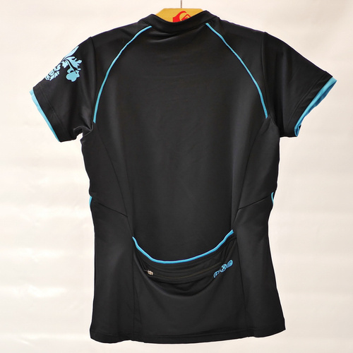 Damska koszulka rowerowa IXS Lady Tricot Short Costa Jersey black / blue 