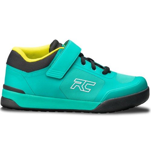 Damskie buty grawitacyjne rowerowe RIDE CONCEPTS Traverse Clip | D3O | Rubber Kinetics DST 8.0 | MTB ENDURO DH DIRT | teal / lime | UWAGA