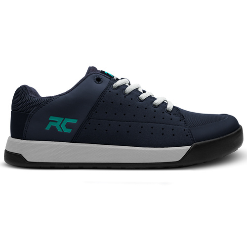 Damskie / dziecięce buty grawitacyjne rowerowe RIDE CONCEPTS Livewire Women's | D3O | Rubber Kinetics DST 6.0 | MTB / ENDURO / DIRT / DH | FLAT | navy / teal