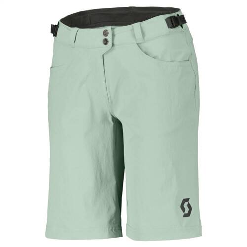 Damskie szorty / spodenki rowerowe SCOTT Shorts W's Trail Flow w/pad + wewnętrzne spodenki z wkładką | MTB / ENDURO | fresh green