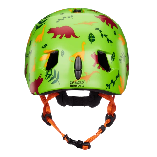 Dziecięcy kask rowerowy BERN Tigre | ZIP MOLD+ ® | satin green dino