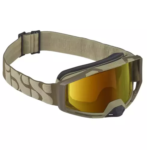 IXS Trigger Bike Goggles | 2 x LENSES :  Gold Mirror Lens + CLEAR Lens | camel