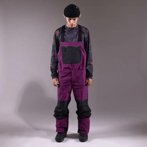 JONES Men's MTN Surf Recycled Bibs 2025 | 2L | 20K/20K | snowboard / splitboard | deep purple