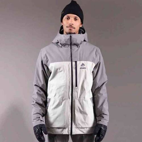 JONES Men's MTN Surf Recycled Jacket 2025 | 20K/20K | 2L | snowboard / splitboards | smoke grey