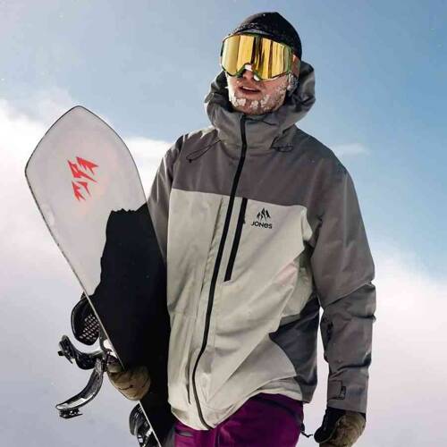 JONES Men's MTN Surf Recycled Jacket 2025 | 20K/20K | 2L | snowboard / splitboards | smoke grey