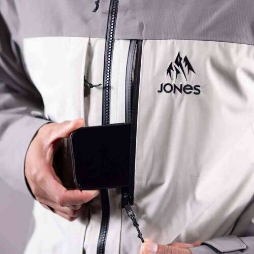 JONES Men's MTN Surf Recycled Jacket 2025 | 20K/20K | 2L | snowboard / splitboards | smoke grey