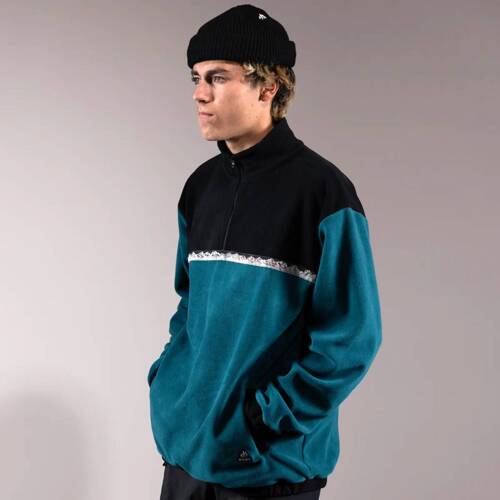 JONES Men's Recycled Fleece Half Zip Pullover 2025 | pacific teal