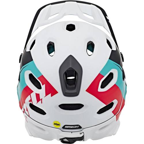 Kask rowerowy BELL Super DH MIPS 850g fullface FF white / emerald / hibiscus | UWAGA