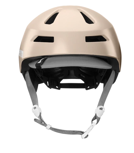 Kask rowerowy BERN Brentwood 2.0 | ZIP MOLD+ ® | URBAN / GRAVEL / E-BIKE |  satin rose gold w/ visor