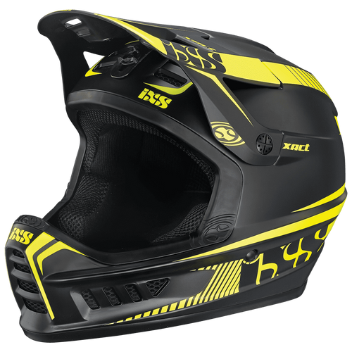 Kask rowerowy IXS Xact CROSSOVER | DH / ENDURO | 990g | full face | black / lime | LIQUIDATION