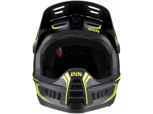 Kask rowerowy IXS Xact CROSSOVER | DH / ENDURO | 990g | full face | black / lime | LIQUIDATION