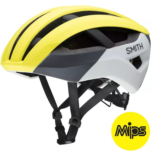 Kask rowerowy szosowy SMITH Network MIPS ® |  AEROcore /  KOROYD ® | ROAD / GRAVEL | matte neon yellow glow