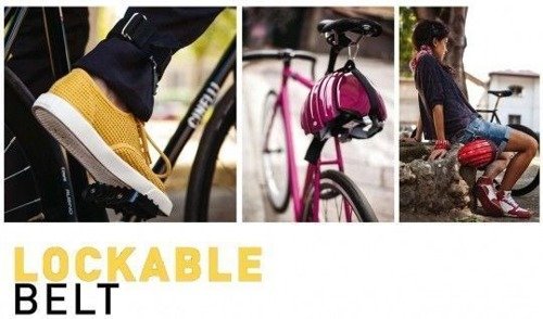 Kask rowerowy z daszkiem SKŁADANY miejski / sportowy / turystyczny CARRERA Foldable Crit IN-MOLD black shine