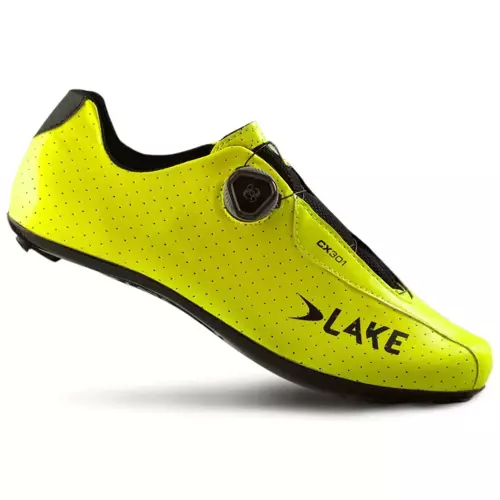 LAKE CX301 | cycling road shoes | 186g! | CARBON | BOA | CLARINO | fluo yellow