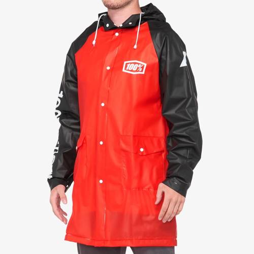Płaszcz / kurtka przeciwdeszczowy 100% Mechanic's Raincoat red / black