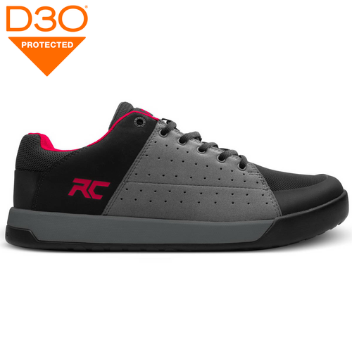 RIDE CONCEPTS Livewire | bike shoes | D3O | Rubber Kinetics DST 6.0 | MTB / ENDURO / DIRT / DH | FLAT | charcoal / red