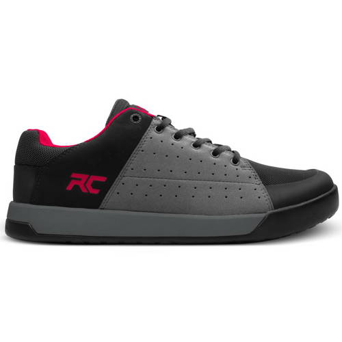 RIDE CONCEPTS Livewire | bike shoes | D3O | Rubber Kinetics DST 6.0 | MTB / ENDURO / DIRT / DH | FLAT | charcoal / red