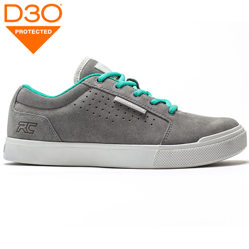 RIDE CONCEPTS Vice | women's bike shoes | D3O | Rubber Kinetics DST 6.0 | MTB / ENDURO / DIRT / BMX | FLAT | grey