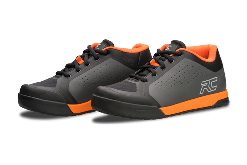 RIDE CONCEPTS | bike shoes | Powerline | D3O | Rubber Kinetics DST 4.0 | MTB / ENDURO / DIRT / DH | FLAT | charcoal / orange