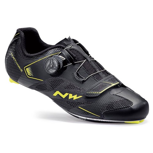 ROAD cycling shoes NORTHWAVE Sonic 2 Plus NRG CARBON black / yellow fluo