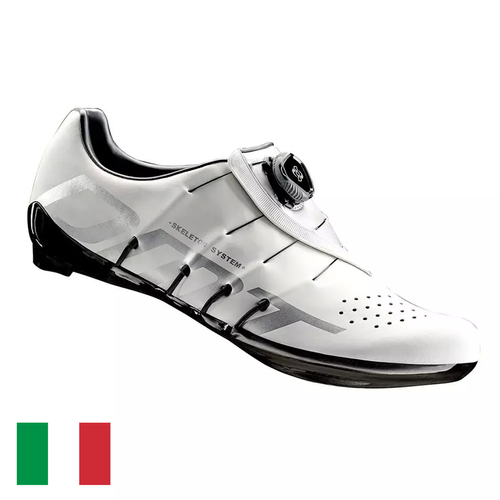 Road cycling shoes DMT RS1 260g BOA CARBON white / silver