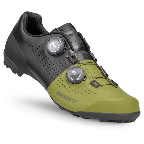 SCOTT Gravel TUNED Cycling Shoes | 2 x BOA | CARBON | matt black / savana green