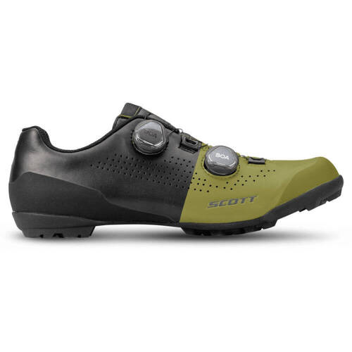 SCOTT Gravel TUNED Cycling Shoes | 2 x BOA | CARBON | matt black / savana green