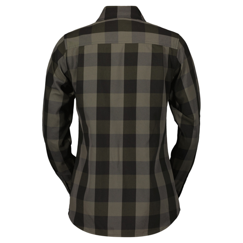 SCOTT Trail Flow Check Long-sleeve Women's Shirt | fir green/black