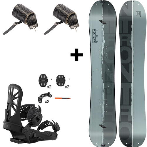 SET 2025: NITRO Nomad & Peak by KOHLA + UNION Explorer | splitboard & skins + bindings | 159cm