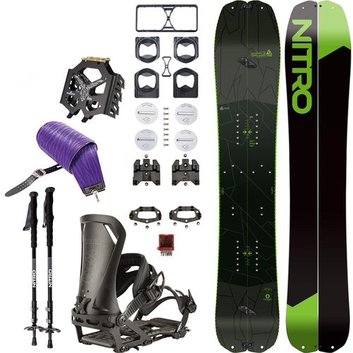 SET NITRO 2024: splitboard & skins / Doppelganger & Vertical by KOHLA + bindings x SPARK Vertical ST + pucki & crampons IBEX + kije NITRO Carbon