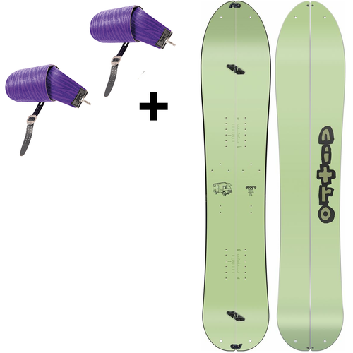 SET NITRO 2024: splitboard & skins / NITRO Slash 3D & Vertical by KOHLA + Vertical ST x SPARK bindings + IBEX pucks | 156cm + M