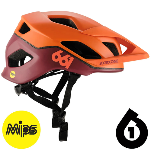 SIXSIXONE 661 Crest MIPS ® Bike Helmet | MTB / ENDURO | orange / burgundy