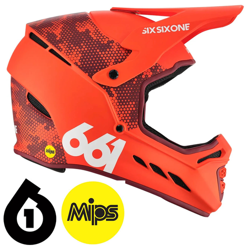 SIXSIXONE 661 Reset MIPS ® 2023 | bike helmet | DH / ENDURO / MTB / full face | digi orange