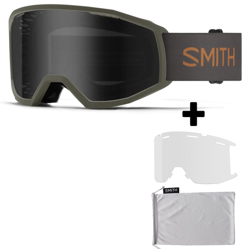 SMITH Loam S MTB Forest Bike Goggles | 2 x LENSES: Sun Black + CLEAR AF